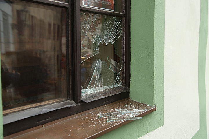A2B Glass are able to board up broken windows while they are being repaired in Sandbach.